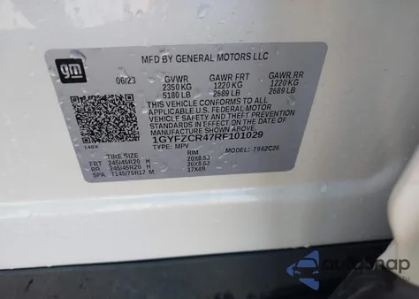 2024 Cadillac Xt4 Premium Luxury z USA, uszkodzony, nr VIN 1GYFZCR47RF101029